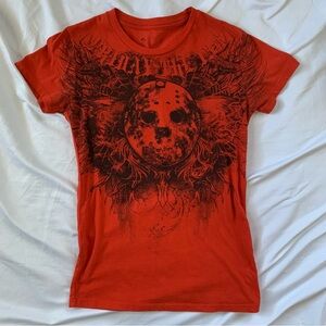 Friday The 13th Jason Affliction Style Graphic T-shirt